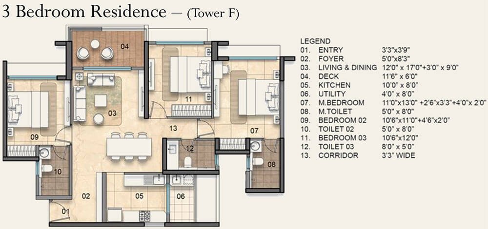 Lodha Sadahalli 4 BHK floor plan layout, Devanahalli North Bangalore