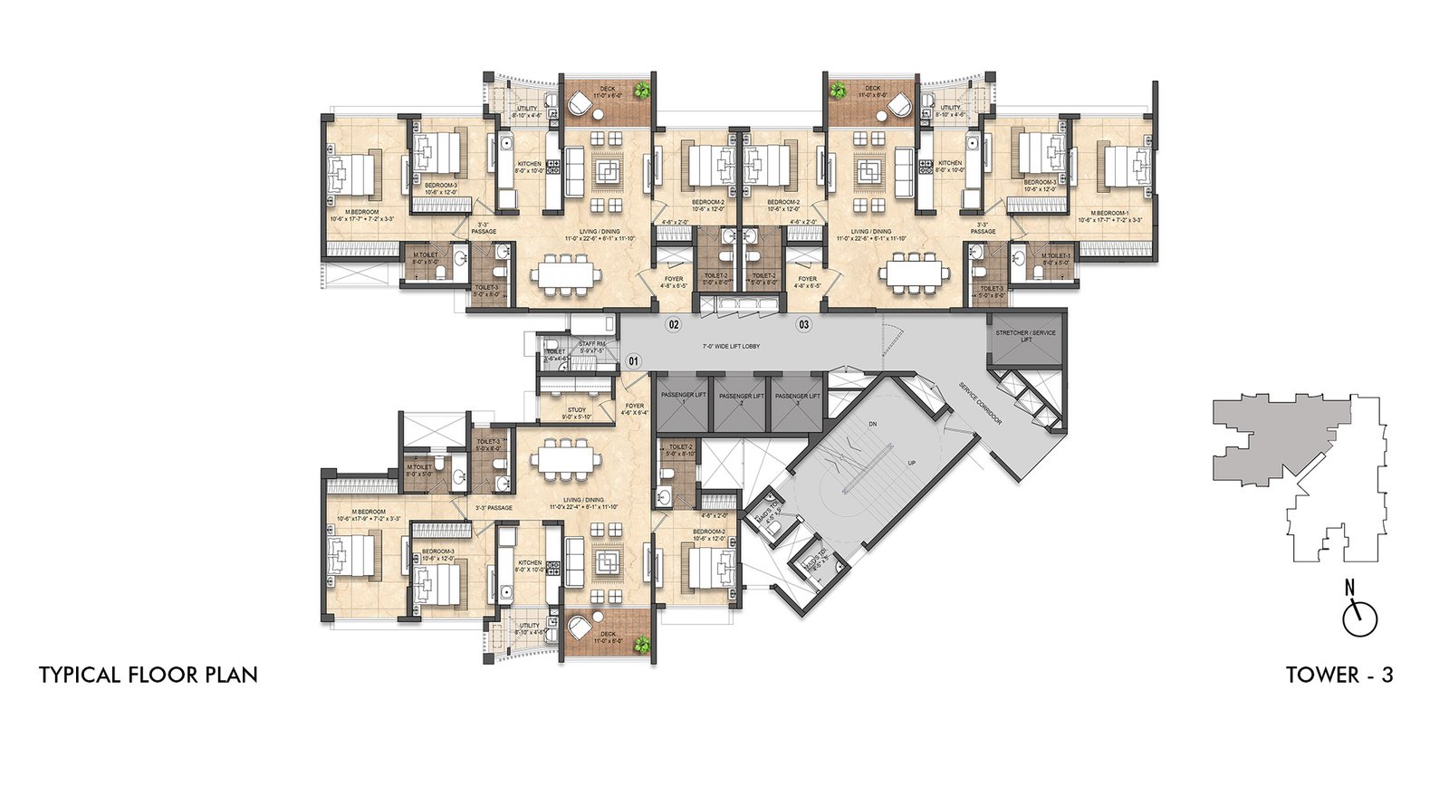 Lodha Sadahalli 3 BHK floor plan layout, Devanahalli North Bangalore